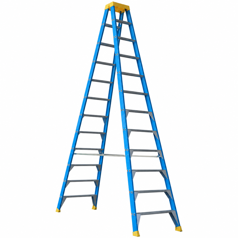 Bailey - Fibreglass Double-Sided Ladder 3.6M Hire for hire at JAG RENT Silverdale